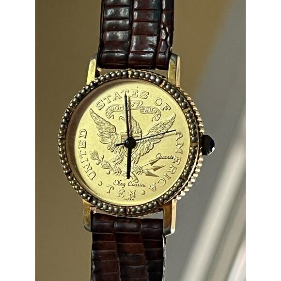 Untested Oleg Cassini Ten Dollar Bill Watch - Picture 1 of 7